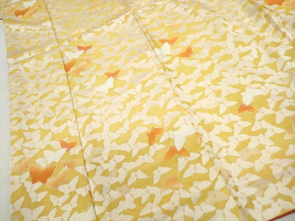 平和屋着物■上質な小紋 舞蝶文 正絹 逸品 DABC0927qa