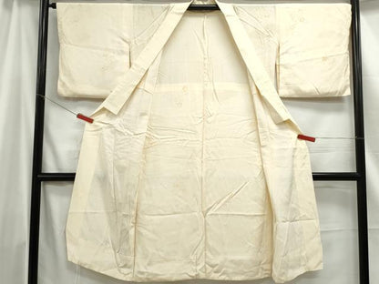 平和屋着物■長襦袢　無双仕立て　舞桜文　正絹　逸品　DABC0932qa