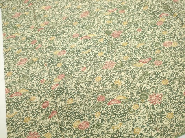 平和屋着物■上質な小紋 舞花文 正絹 逸品 DABC0940qa