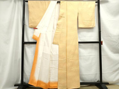 平和屋着物■上質な小紋 霞地紋 暈し染め 正絹 逸品 DABC0941qa