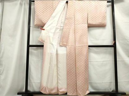 平和屋着物■上質な小紋 雪輪青海波地紋 暈し染め 正絹 逸品 DABC0943qa