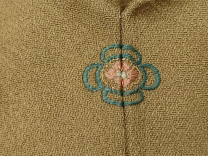 平和屋着物■訪問着 刺繍 流水草花文 金銀彩 正絹 逸品 DABC0964qa