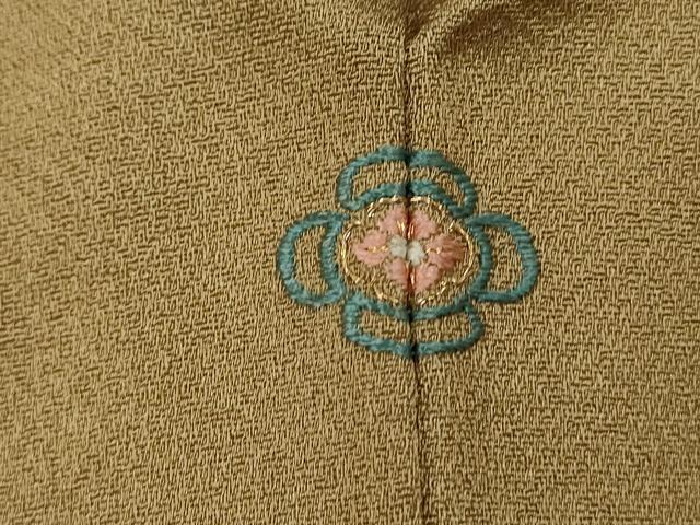 平和屋着物■訪問着 刺繍 流水草花文 金銀彩 正絹 逸品 DABC0964qa