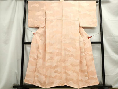 平和屋着物■上質な小紋 お召地 重ね雲文 正絹 逸品 DABC0967qa