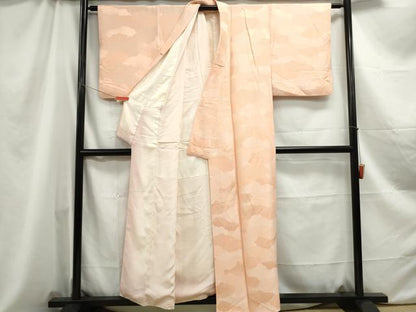 平和屋着物■上質な小紋 お召地 重ね雲文 正絹 逸品 DABC0967qa
