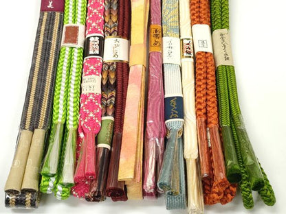 平和屋着物●和装小物　帯締め10本セット　正倉流手組紐　組紐　高麗組　金糸　さが美扱い　逸品　未使用　DABC1032zzz