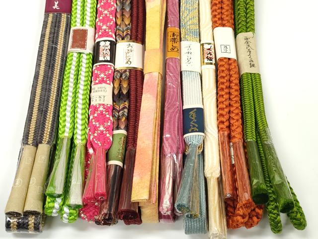 平和屋着物●和装小物　帯締め10本セット　正倉流手組紐　組紐　高麗組　金糸　さが美扱い　逸品　未使用　DABC1032zzz