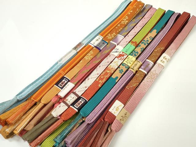 平和屋着物●和装小物　帯締め10本セット　手組紐　組紐　高麗組　笹浪組　金糸　逸品　未使用　DABC1033zzz