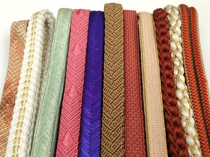 平和屋着物●和装小物 帯締め10本セット 手組紐 組紐 笹浪組 金糸 逸品 未使用 DABC1034zzz