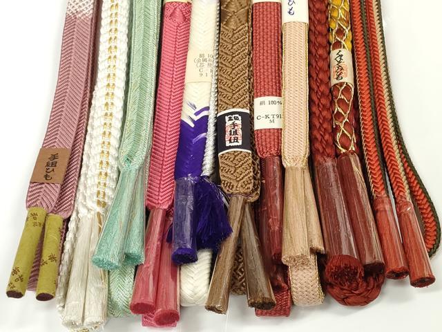 平和屋着物●和装小物 帯締め10本セット 手組紐 組紐 笹浪組 金糸 逸品 未使用 DABC1034zzz