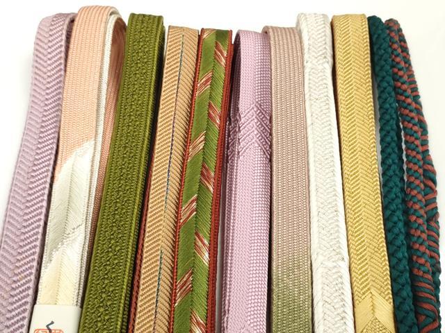 平和屋着物●和装小物　帯締め10本セット　手組紐　伊賀の組紐　高麗組　笹浪組　金糸　逸品　未使用　DABC1035zzz