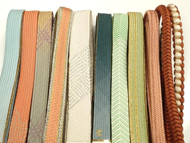 平和屋着物●和装小物　帯締め10本セット　手組紐　高麗組　笹浪組　冠組　金銀糸　逸品　未使用　DABC1036zzz