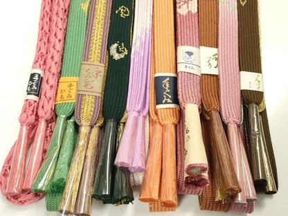 平和屋着物●和装小物　帯締め10本セット　手組紐　高麗組　金糸　逸品　未使用　DABC1037zzz