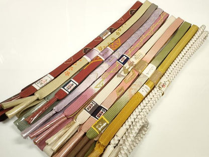 平和屋着物●和装小物　帯締め10本セット　手組紐　組紐　高麗組　金糸　逸品　未使用　DABC1038zzz