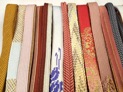 平和屋着物●和装小物　帯締め20本セット　高麗組　観世組　あわじ玉　小田巻　金糸　逸品　DABC1046zzz