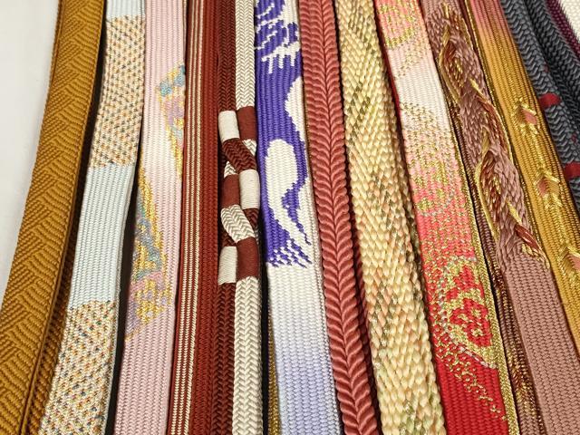 平和屋着物●和装小物　帯締め20本セット　高麗組　観世組　あわじ玉　小田巻　金糸　逸品　DABC1046zzz
