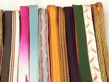 平和屋着物●和装小物　帯締め20本セット　手組紐　高麗組　笹浪組　金糸　逸品　DABC1048zzz