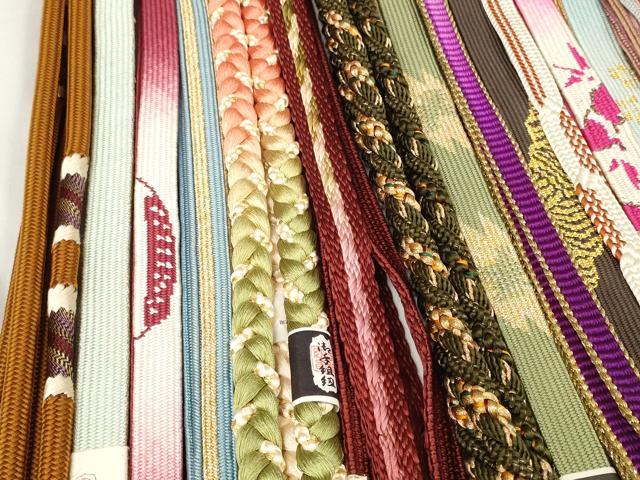 平和屋着物●和装小物　帯締め20本セット　手組紐　高麗組　笹浪組　金糸　逸品　DABC1048zzz