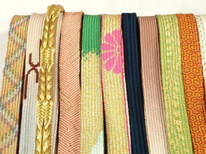 平和屋着物●和装小物　帯締め20本セット　高麗組　冠組　金糸　逸品　DABC1049zzz