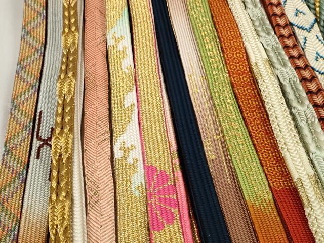 平和屋着物●和装小物　帯締め20本セット　高麗組　冠組　金糸　逸品　DABC1049zzz
