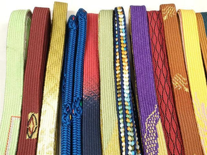 平和屋着物●和装小物　帯締め20本セット　手組紐　高麗組　冠組　鴨川組　金糸　逸品　DABC1051zzz