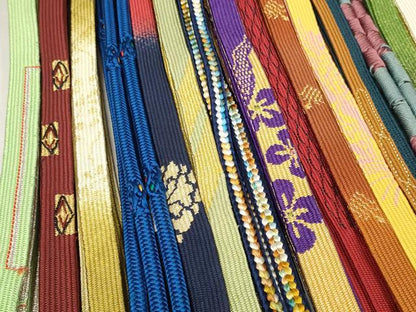 平和屋着物●和装小物　帯締め20本セット　手組紐　高麗組　冠組　鴨川組　金糸　逸品　DABC1051zzz