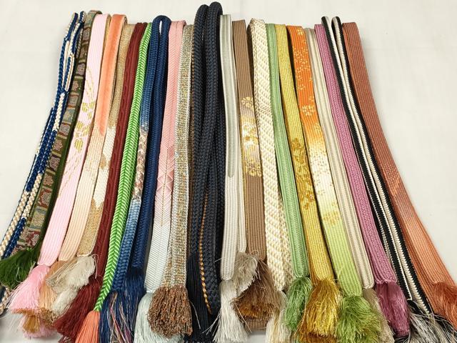 平和屋着物●和装小物 帯締め20本セット 高麗組 笹浪組 奈良組 観世組 金糸 逸品 DABC1052zzz