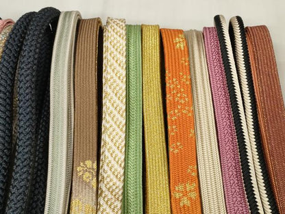 平和屋着物●和装小物 帯締め20本セット 高麗組 笹浪組 奈良組 観世組 金糸 逸品 DABC1052zzz