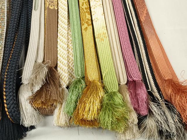 平和屋着物●和装小物 帯締め20本セット 高麗組 笹浪組 奈良組 観世組 金糸 逸品 DABC1052zzz