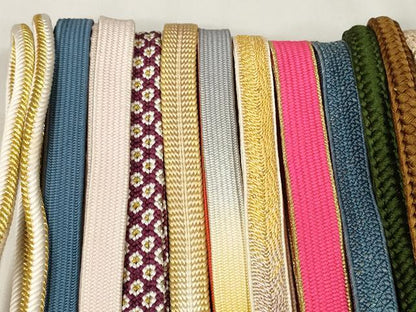平和屋着物●和装小物　帯締め20本セット　高麗組　笹浪組　奈良組　金糸　逸品　DABC1053zzz