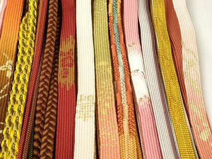 平和屋着物●和装小物　帯締め20本セット　高麗組　金銀糸　逸品　DABC1054zzz