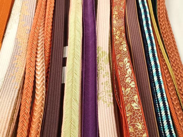 平和屋着物●和装小物 帯締め20本セット 高麗組 笹浪組 たこ足房 飾り玉 金糸 逸品 DABC1057zzz