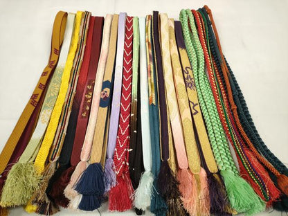 平和屋着物●和装小物 帯締め20本セット 高麗組 笹浪組 金糸 逸品 DABC1060zzz
