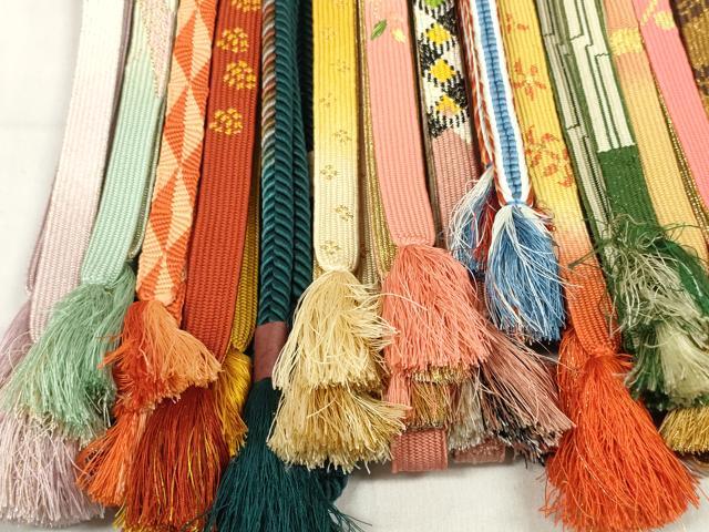 平和屋着物●和装小物 帯締め20本セット 高麗組 観世組 唐組 金糸 逸品 DABC1061zzz
