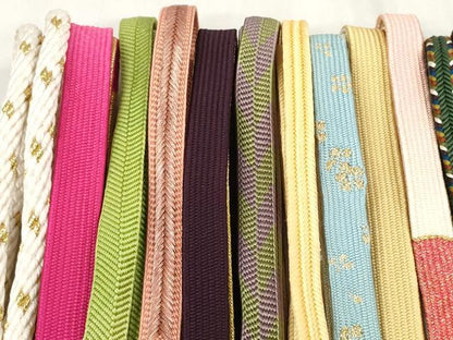 平和屋着物●和装小物　帯締め20本セット　高麗組　観世組　冠組　たこ足房　金糸　逸品　DABC1062zzz