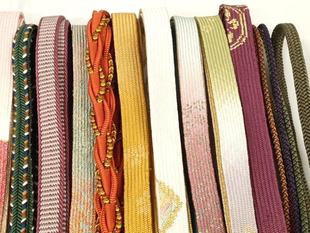 平和屋着物●和装小物　帯締め20本セット　高麗組　観世組　冠組　たこ足房　金糸　逸品　DABC1062zzz