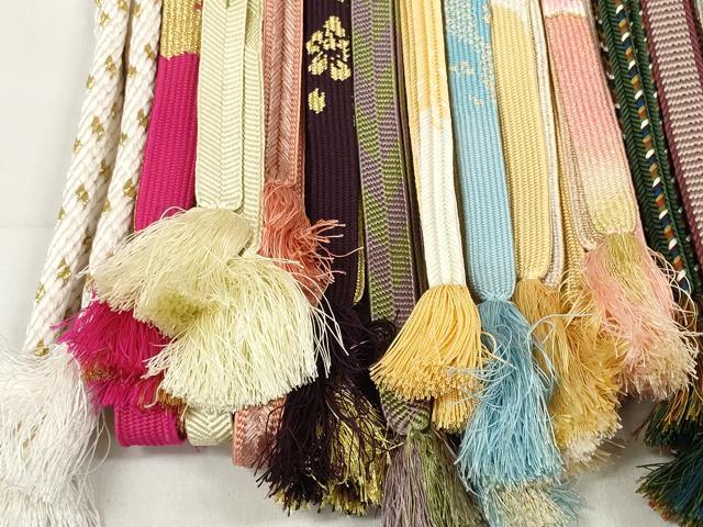 平和屋着物●和装小物　帯締め20本セット　高麗組　観世組　冠組　たこ足房　金糸　逸品　DABC1062zzz