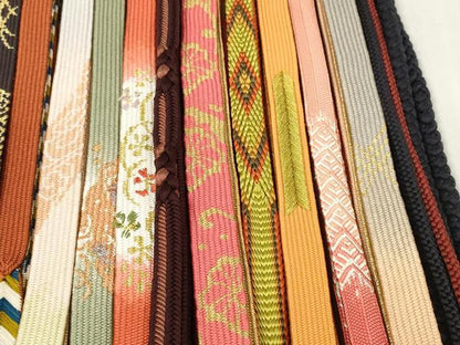 平和屋着物●和装小物　帯締め20本セット　高麗組　金糸　逸品　DABC1063zzz