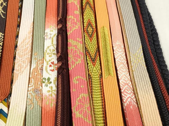平和屋着物●和装小物　帯締め20本セット　高麗組　金糸　逸品　DABC1063zzz