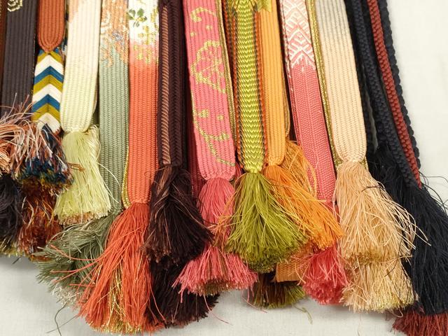 平和屋着物●和装小物　帯締め20本セット　高麗組　金糸　逸品　DABC1063zzz