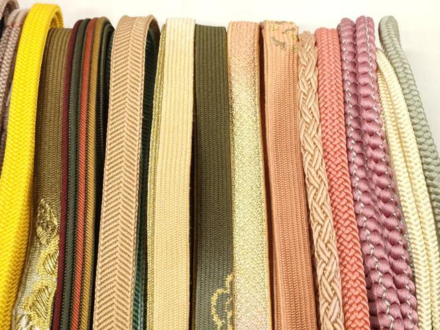 平和屋着物●和装小物　帯締め20本セット　高麗組　笹浪組　冠組　金銀糸　逸品　DABC1064zzz