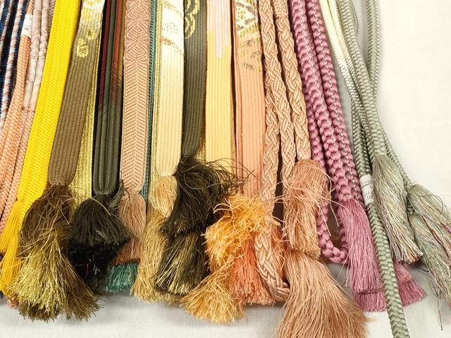 平和屋着物●和装小物　帯締め20本セット　高麗組　笹浪組　冠組　金銀糸　逸品　DABC1064zzz
