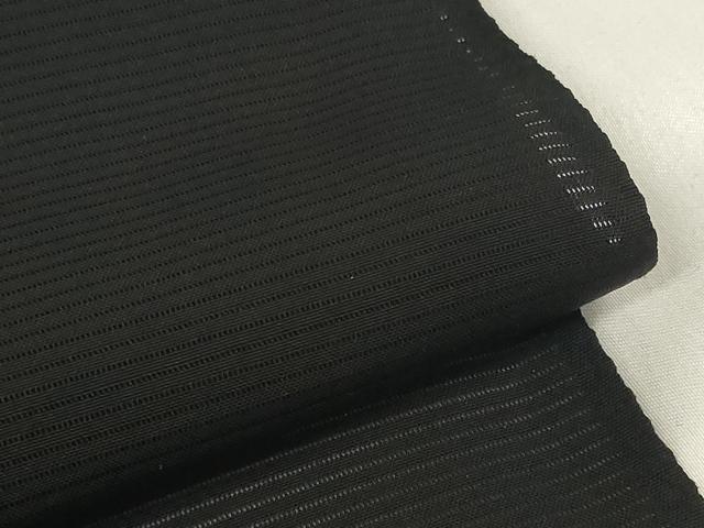 平和屋着物＊夏物 黒紋付 黒反物 着尺 絽 甲州泥染黒 逸品 未使用 DABC1069zzz