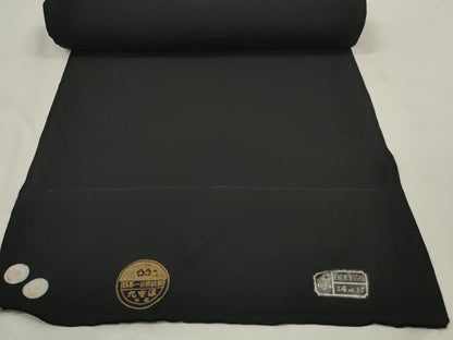 平和屋着物＊夏物 黒紋付 黒反物 着尺 駒絽 丸重染 逸品 未使用 DABC1070zzz