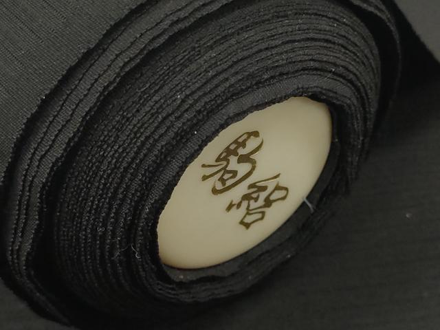 平和屋着物＊夏物 黒紋付 黒反物 着尺 駒絽 丸重染 逸品 未使用 DABC1070zzz