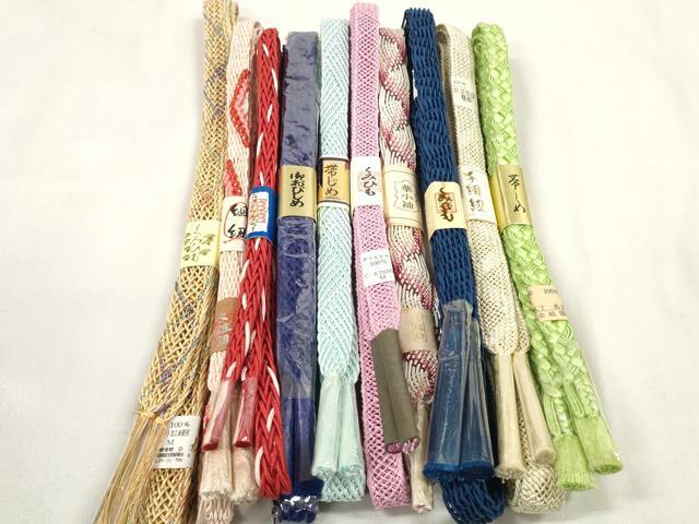 平和屋着物＊夏物　和装小物　帯締め10本セット　手組紐　組紐　逸品　未使用　DABC1072zzz