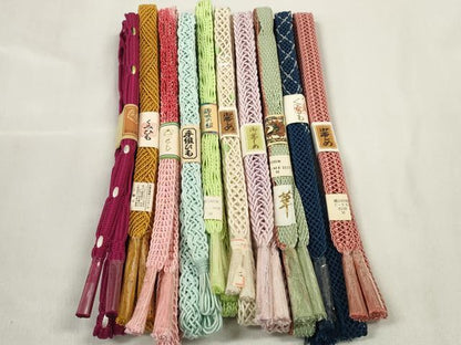 平和屋着物＊夏物　和装小物　帯締め10本セット　手組紐　組紐　逸品　未使用　DABC1074zzz