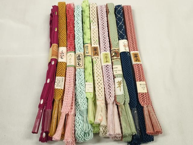 平和屋着物＊夏物　和装小物　帯締め10本セット　手組紐　組紐　逸品　未使用　DABC1074zzz