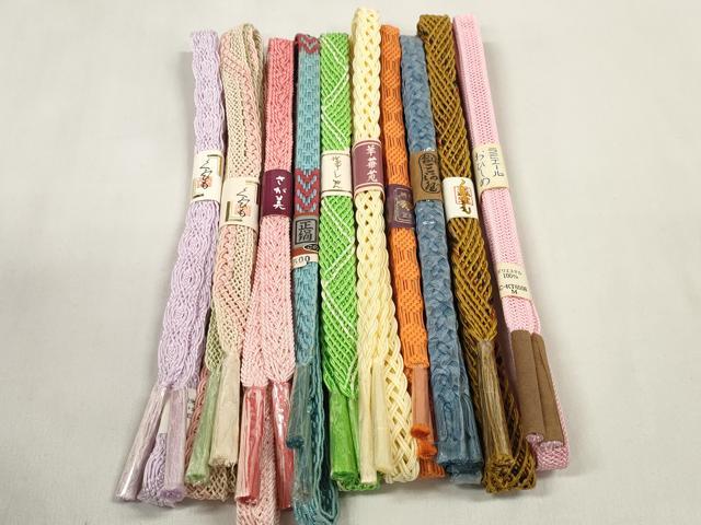 平和屋着物＊夏物　和装小物　帯締め10本セット　組紐　銀座三河屋　さが美扱い　逸品　未使用　DABC1075zzz