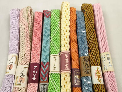 平和屋着物＊夏物　和装小物　帯締め10本セット　組紐　銀座三河屋　さが美扱い　逸品　未使用　DABC1075zzz